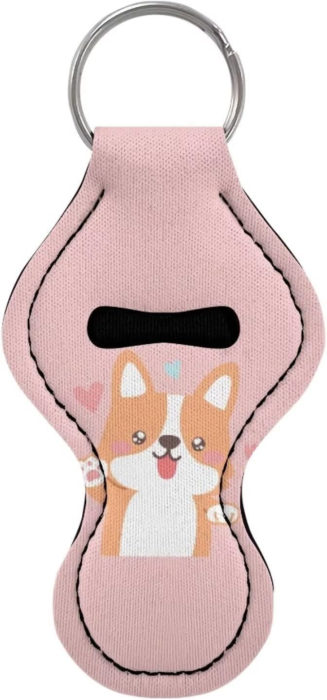 Chapstick Holder Keychain for Lipstick Lip Girls