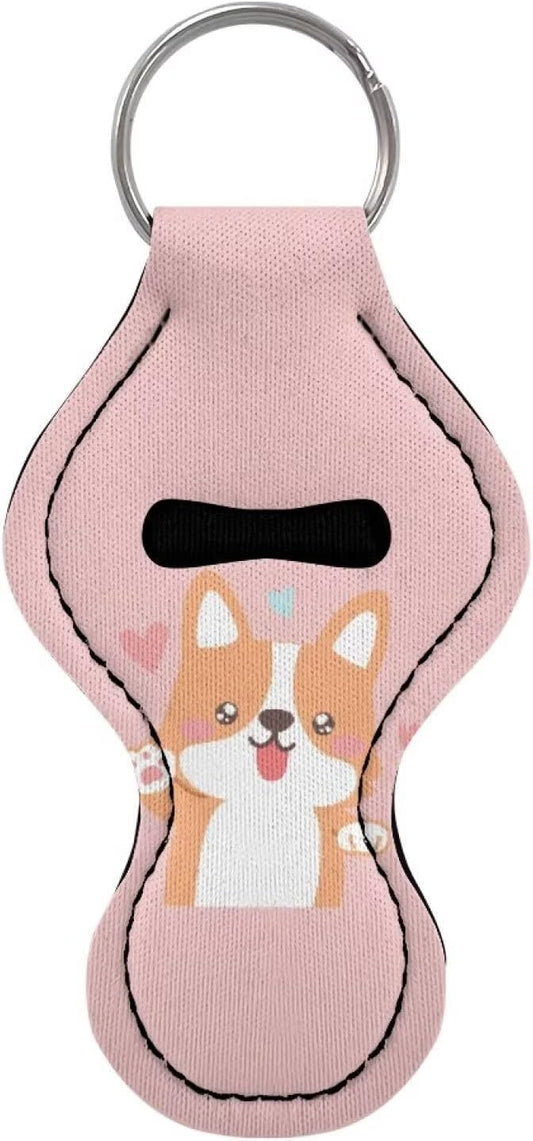 Chapstick Holder Keychain for Lipstick Lip Girls