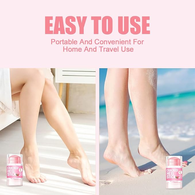 2Pcs Peach Scented and 60% Urea Foot Cream Set,Moisturizer Heel Stick Balm,Intensive Repair Dry Cracked Skin,Hands,Heels,Elbow and Knees,Softens & Nourish Foot Care for Women and Men