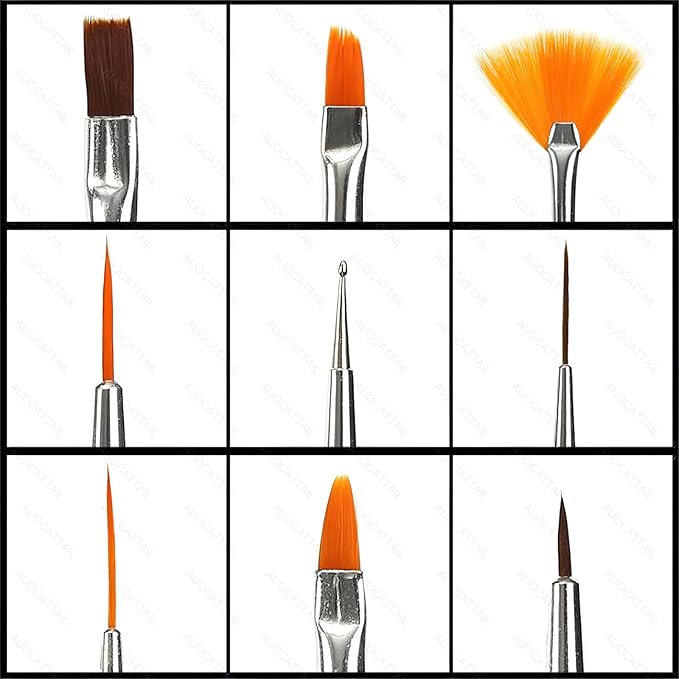 Auocattail nail art tool set