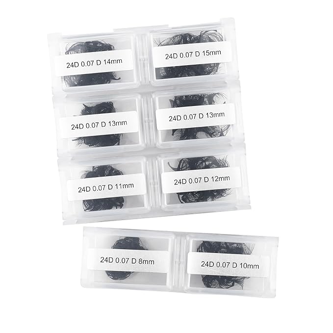 Lash Extension 24D Premade Fans Eyelash Extensions 600pcs Pre Made Fans Lash Extensions Premade Lash Fans Volume Lash Extensions D Curl Eyelash Extension Premade Fans (24D-0.07D-8-15mm)