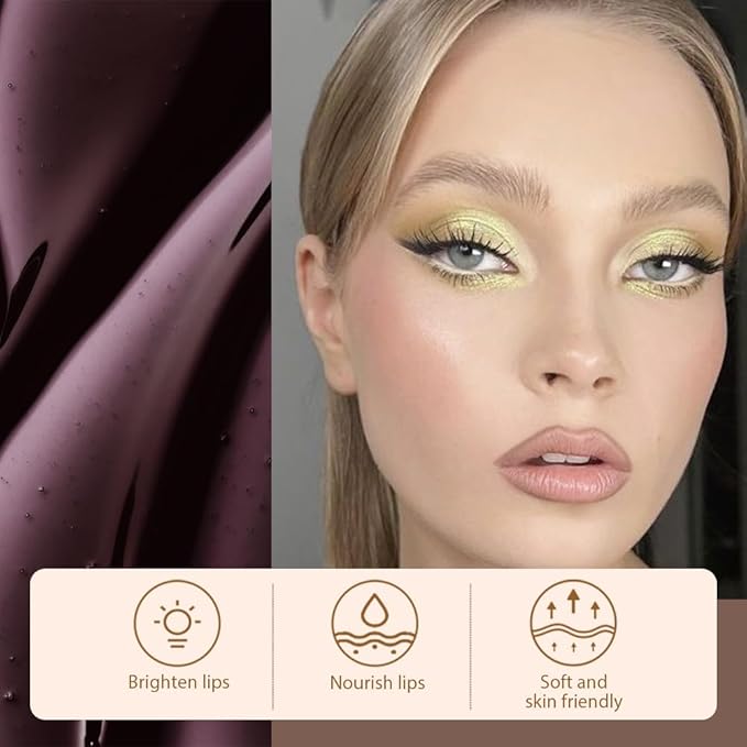 Matte Lip Gloss Stain-Peel Off Lip Liner Tattoo, Light Taupe Lip Tint,Long Lasting Peel Off Lip Stain, Waterproof Transfer-proof Lip Mask Lip Liner Peel Off Lip Gloss,Stayn Lip Makeup. #04