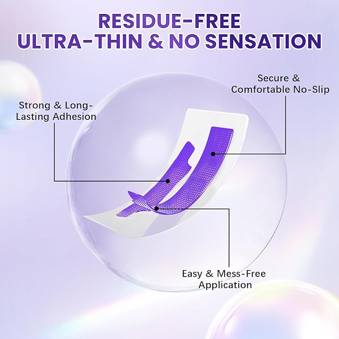 Purple Teeth Whitening Strips, Enamel Safe for Sensitive Tooth, Professional Treatments Coffee & Smoking Deep Stain Power Removal, Residue-Free Non-Slip (14Pcs)