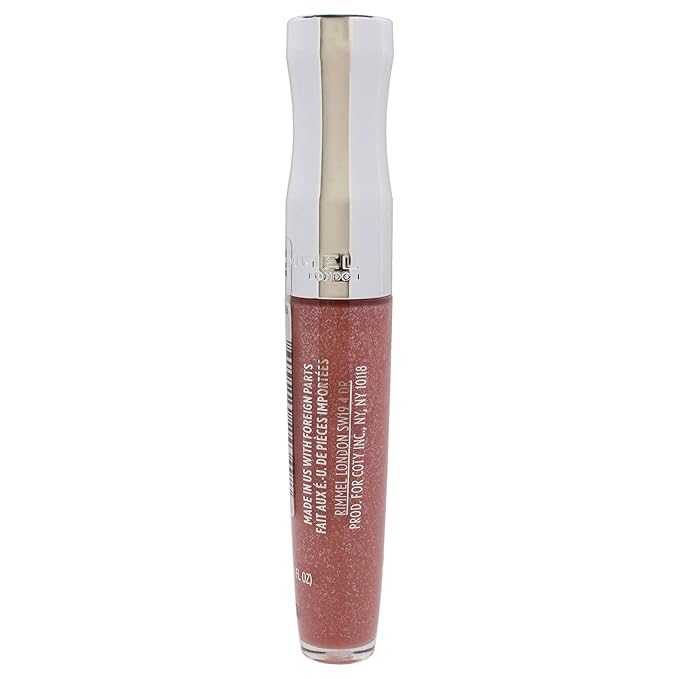 Rimmel Stay Glossy Lip Gloss - Non-Sticky and Lightweight Formula for Lip Color and Shine - 130 Blushing Belgraves, .18oz