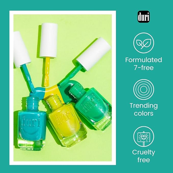 duri Nail Polish, 779 Monkeying Around, Woodland Green, Full Coverage, Glossy Finish, 0.45 Fl Oz