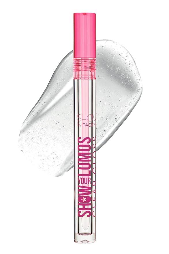 Show Your Lumos Clear Gloss | Transparent Silicone Applicator | Colorless Transparent Texture | Lightweight Formula | Ultra-Luminous | Voluminous Lips | Wet Finish