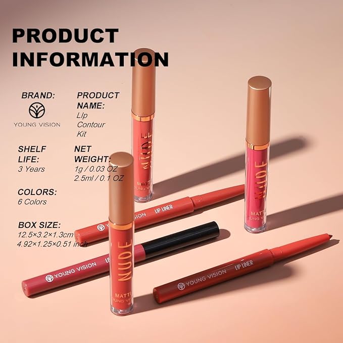 YOUNG VISION Liquid Lipstick & Lip liner Combo
