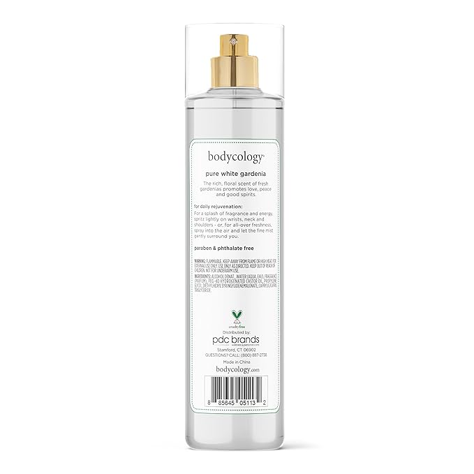 Bodycology Long-Lasting Fragrance Body Mist, Pure White Gardenia, 8 fl oz