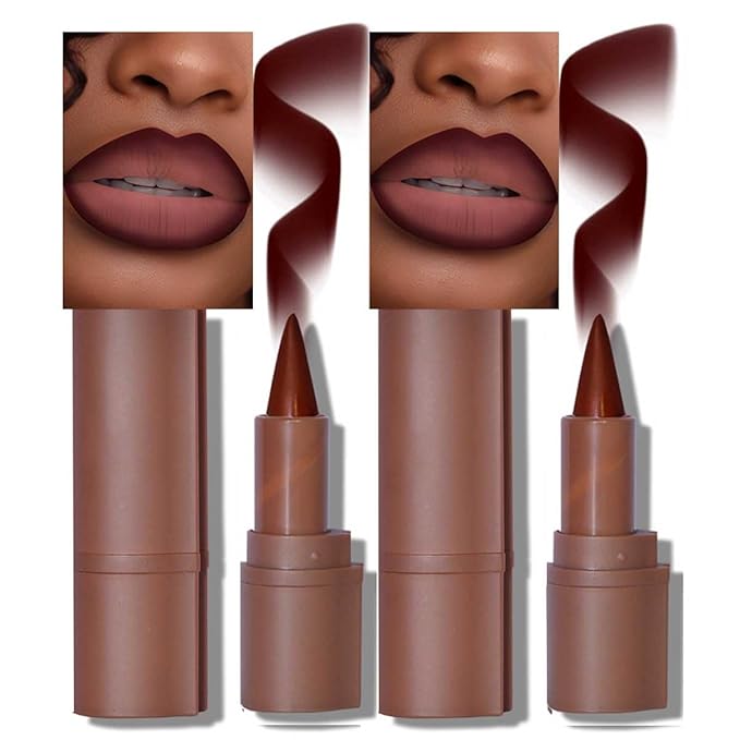2-in-1 Gradient Lip Liner and Lipstick Lip Combo Set - Achieve Flawless Contour and Gradual Ombre Effect with Easy-to-Use Crayon Form and Cone Tip (2Pcs 07# Mulberry, 2 Count (Pack of 1))