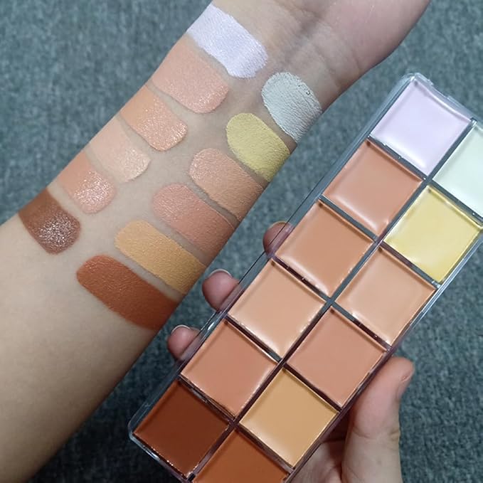 VERONNI Cream Concealer Palette, 12 Colors Makeup Contour