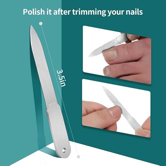 Toenail Clipper is for Thick and ingrown toenails. Its Long-Handled Stainless Steel Scissors and Files Meet The Trimming Needs of Adults and The Elderly with Thick toenails.