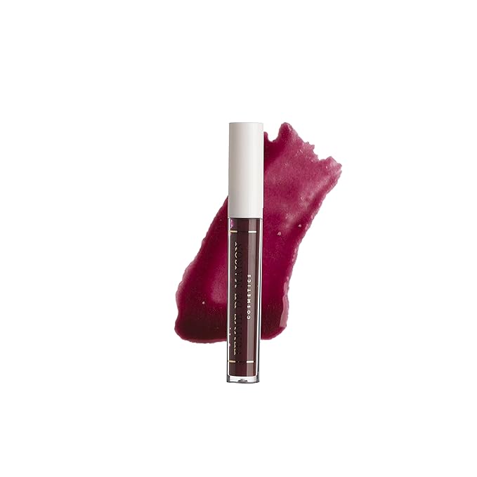 Cosmetics, Lustre Lip Gloss, Moisturizing, Long Lasting with Squalane & Vitamin E, 100% Gluten, Paraben & Phthalate-Free, Never Sticky, Soft, Natural Colors (Figue Noir 10)