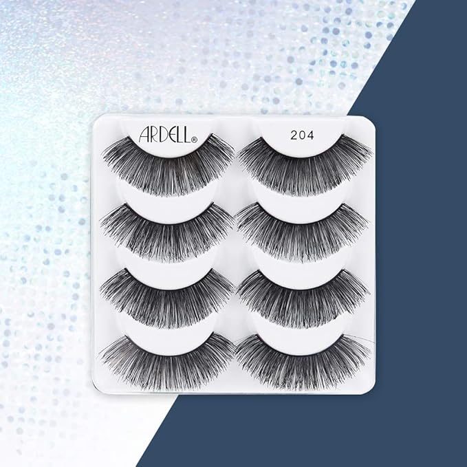 Ardell False Eyelashes Double Up 204 - Dramatic Volume & Length Strip Lashes, Reusable Fake Lashes, 1 Pack