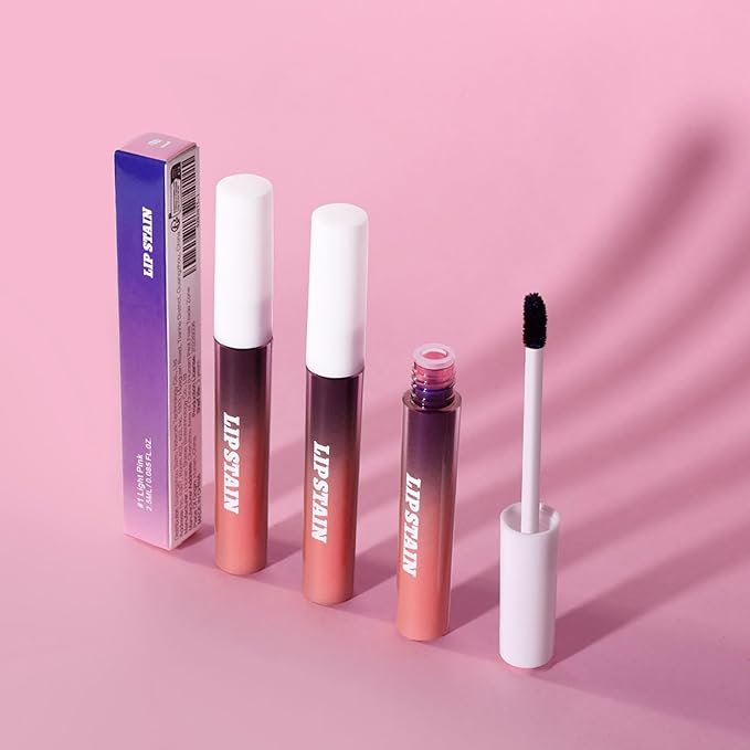 Peel Off Lip Liner Stain Set - 3 Colors Long-Lasting Peel Off Matte Lip Gloss,Matte Liquid Lipstick Nude Lip Gloss Waterproof Lip Stain Non-stick Cup Peel Off Lipstick Lip Makeup for Women