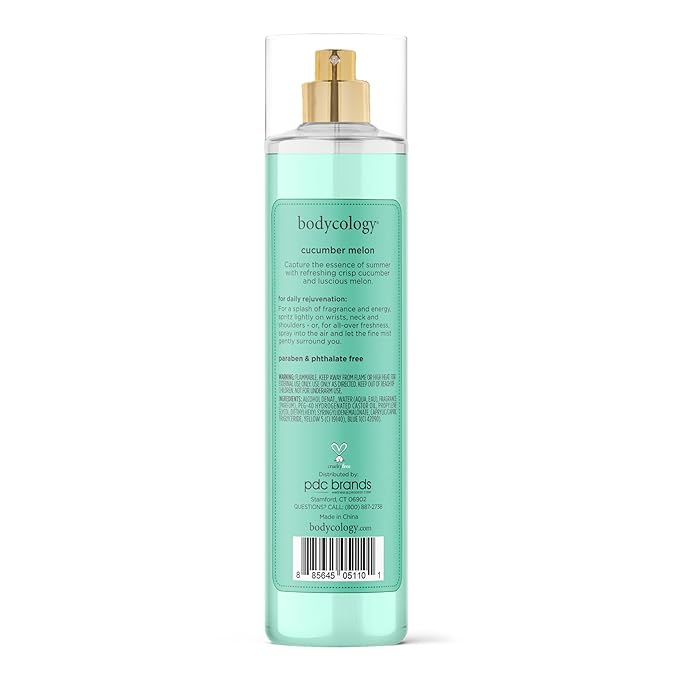 Bodycology Long-Lasting Fragrance Body Mist, Cucumber Melon, 8 fl oz