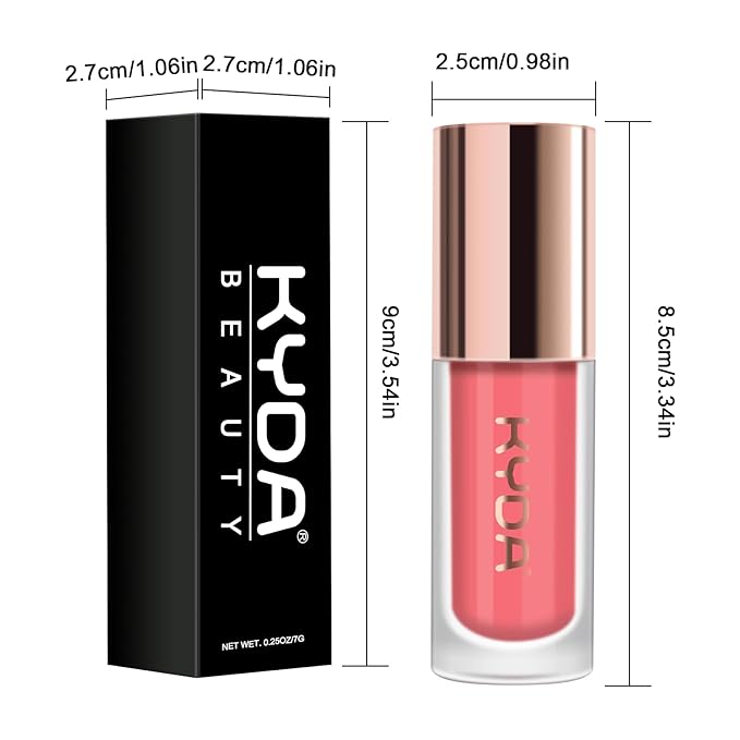 KYDA Liquid Matte Eyeshadow, Soft Matte Pink Eyeshadow, Long-wearing Crease-Resistant Velvet Eyes Tint, Smooth Cream-to-Powder Texture, Multiuse Makeup for Eyes, Cheeks and Lips