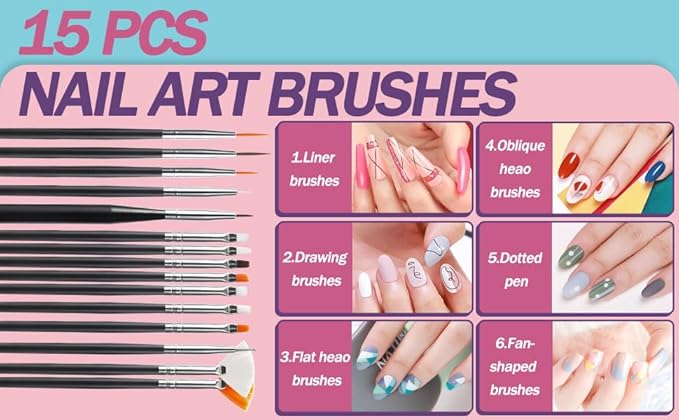 Artdone 35pcs nail art pens