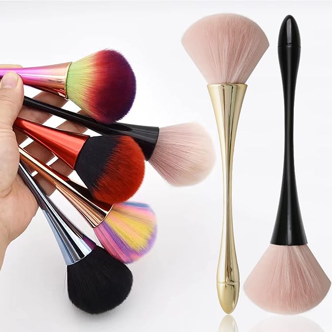 2Pcs Nail Dust Brush Acrylic