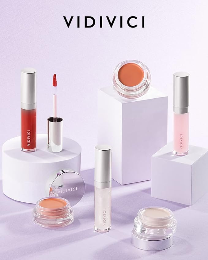 VIDIVICI Millennial Lip Oil #01 Luv Me Clear - Non-Sticky Dewy Gloss for Moisturized & Voluminous Lips - Overnight Lip Masks & Lip Sleeping Mask for Day & Night Use, 0.12 fl.oz.