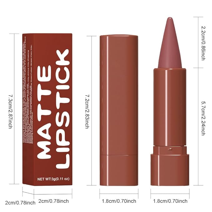 JUAAZIN Smokey Topaz Gradient Matte Lip Liner Pencil Crayon for Women - Waterproof Smudge-Proof Kissproof Long-Wear Lip Pencil, Flawless Contour Ombre Effect Lip Crayon,Creamy Pigmented Lip Liner 02#