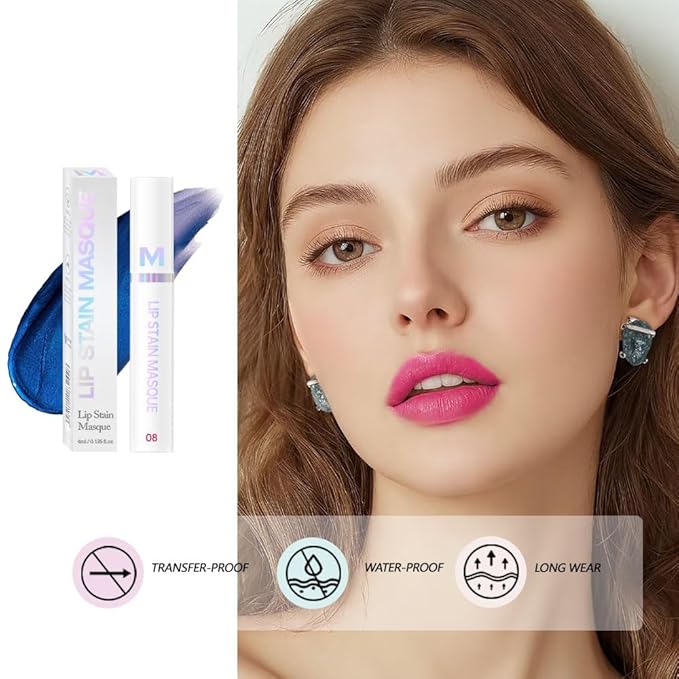 Matte Lip Gloss Peel Off Masque - Peel Off Lip Stain Tattoo,Cranberry Peel Off Lip Tint,Long Lasting Waterproof Transfer-proof Lip Mask Lip Stain Peel Off Lip Gloss,Stay Lip Makeup 08#