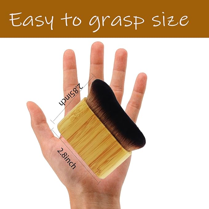 Self Tanner Brush By VNIHTT - Self Tanning Brush Applicator- Kabuki Brush for Body, Sunscreen Foundation Makeup Brush for Fake Tan- Perfect Applicator for Flawless Tan