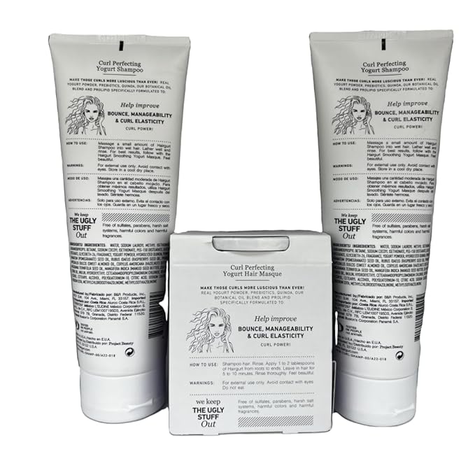 Hairgurt Coconut Acai Curl Perfecting Hair Set – Shampoo + Conditioner + Mask – Defines & Moisturizes Curly and Wavy Hair – Sulfate-Free, Natural Ingredients