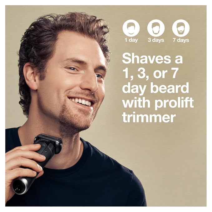 Braun Electric Razor,Waterproof Foil Shaver for Men,Series 9 Pro 9460cc,Wet & Dry Shave,w/ProLift Beard Trimmer for Grooming,5-in-1 Cleaning & Charging SmartCare Center, Head Shavers for Bald Men