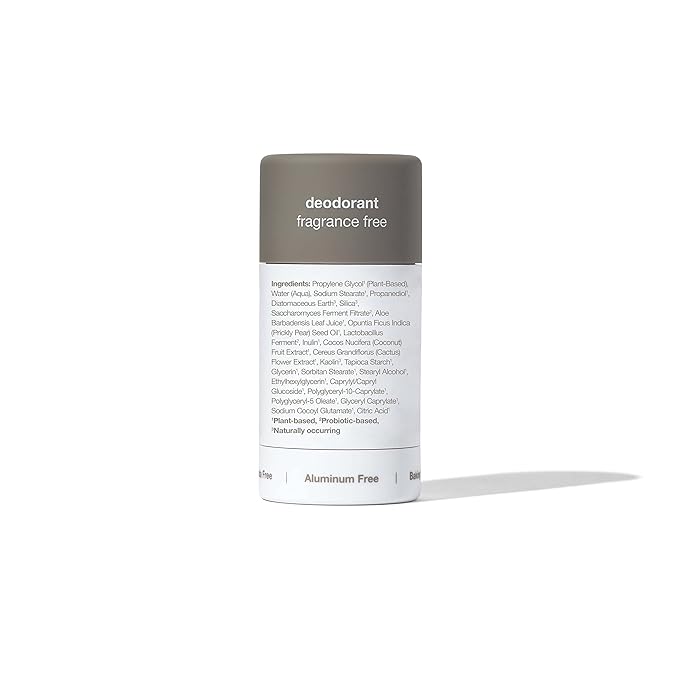 Hume Supernatural Aluminum Free Deodorant for Women & Men - Safe for Sensitive Skin - Probiotic, and Plant-Based - Long-Lasting Moisture Absorbing - Clean and Effective - Fragrance Free, 2-Pack