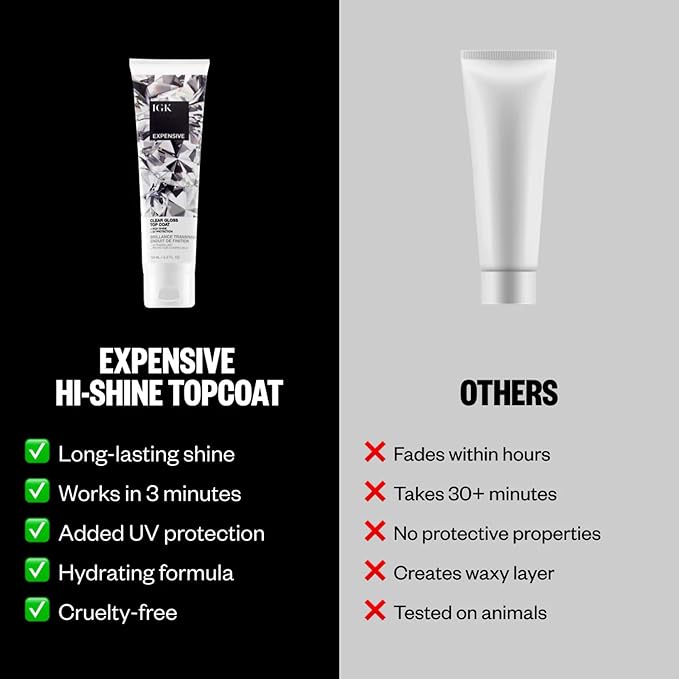 IGK Expensive Amla Oil High Shine Gloss Treatment | Strengthens, Softens & Enhances Shine | UV Protection + Color Safe | Vegan & Cruelty Free | 1.7 oz
