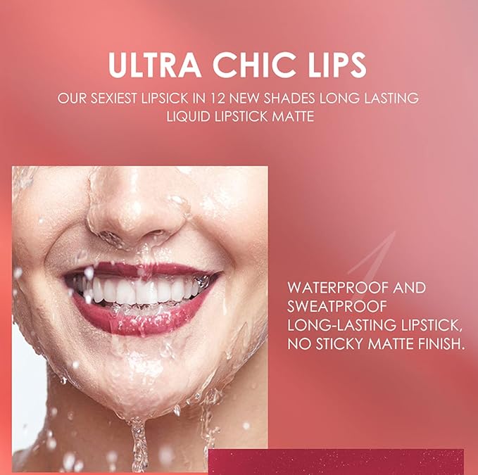 BestLand 6Pcs Matte Liquid Lipstick + Lip Liner