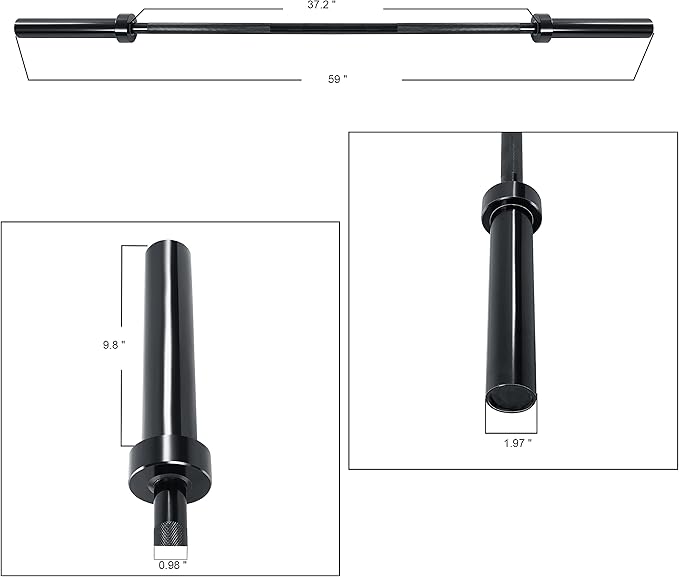 BalanceFrom Olympic Barbell Standard Weightlifting Barbell