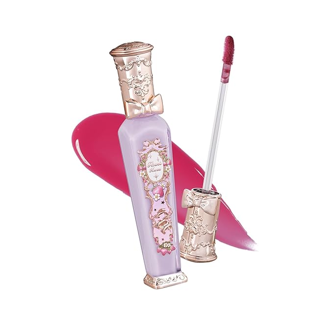 Flower Knows Violet Strawberry Rococo Glowy Lip Gloss-Moisturizing Tinted Lip Oil-Hydrating Lip Makeup for Girls&Women-Vegan & Cruelty-Free-0.12 Fl Oz,1 Count (G04 Blackberry Jam)