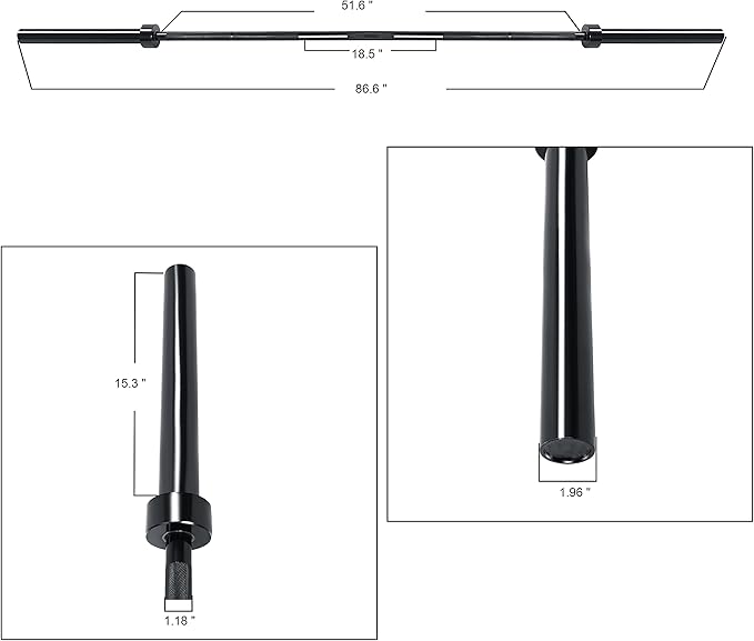 BalanceFrom Olympic Barbell Standard Weightlifting Barbell