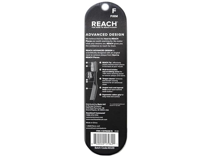 Reach Advanced Design Firm Toothbrushes, Colors May Vary, 3 Count (Pack of 2) Total 6 Toothbrushes