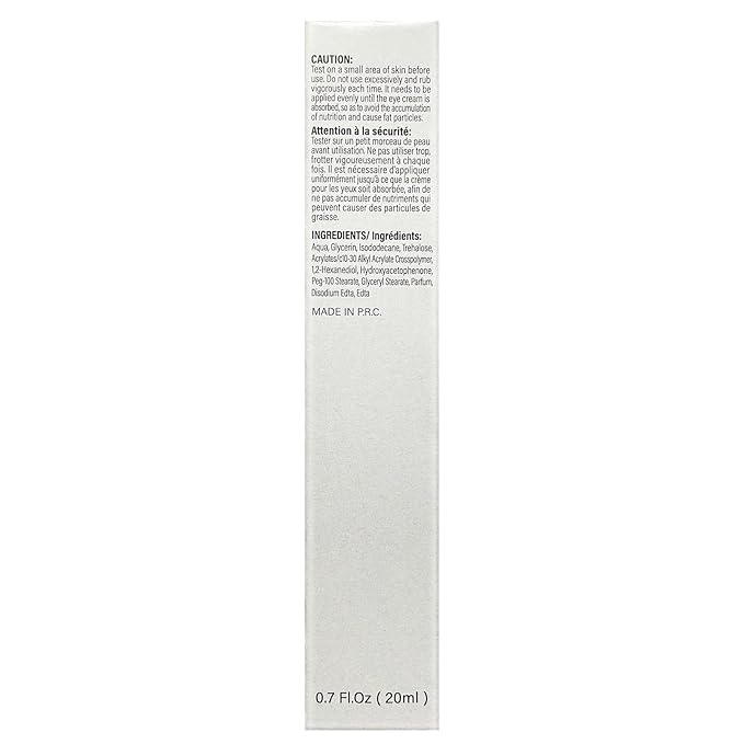 Caffeine eye cream and under