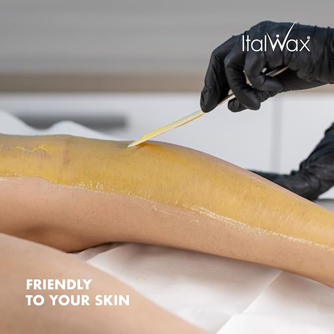 Italwax Top Line Argan Hard Wax 1.65lb (750g) – Fast-Drying Transparent Flou Yellow Gel Enriched with Argan Oil and Argan scent, Strong Adhesion for Face, Underarms & Back – Made in Italy