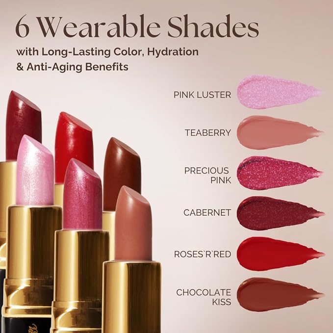 Essence Of Argan Tea Berry Lipstick for Cracked & Dry Lips - 100% Organic Argan & Jojoba Oil, Shea Butter & Aloe Vera - Hydrating Long Lasting Lipstick for Women
