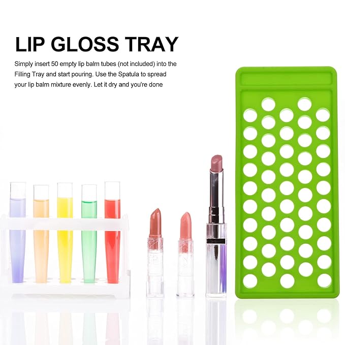 Lip Balm Tray and Spatula Set Making