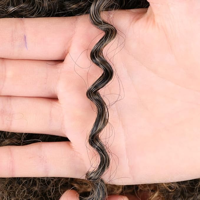 Drawstring Ponytail Afro Kinky Curly for Black Women Short Wave Synthetic Ponytail Hair Extension(T1B/27)