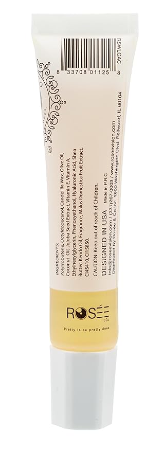 Rosee Lip Gloss Vegan & Cruelty Free Treatment, Professional Make up, Long Lasting Glossy with Shea Butter, Moisturize, Protect & Smooth, High Shine, Non-Sticky (o. Apple Crumble, 0.5)