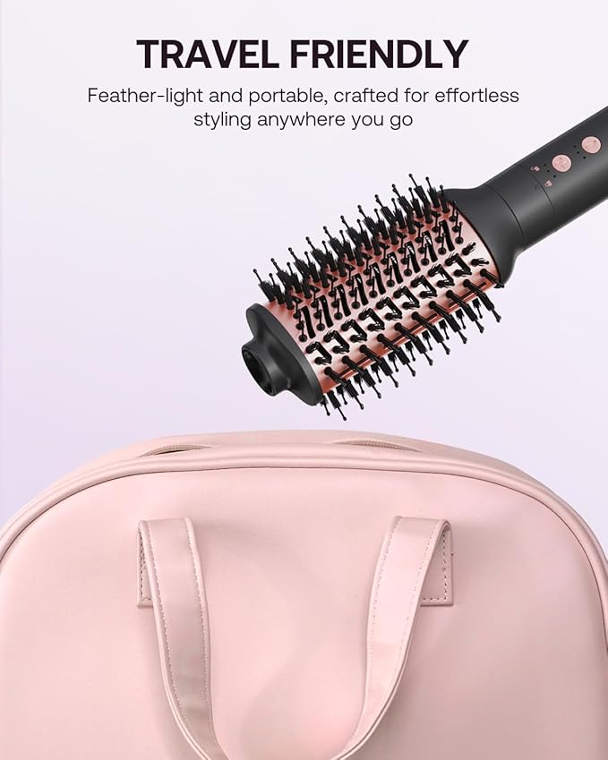 6-in-1 Hot Air Styler Wrap, High-Speed Hair Dryer Brush Blow Dryer with 2 Auto Wrap Curlers for Curling, Straightening, Volumizing, Fast Drying & Frizz-Free Styling for All Hair Types