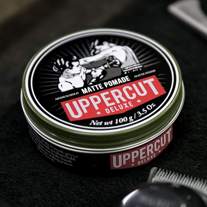 UPPERCUT DELUXE Matte Pomade Midi, Medium Hold, Matte Finish Water Based Matte Hair Styling Product Easy Wash Out, No Residue, 0.9 oz / 30g