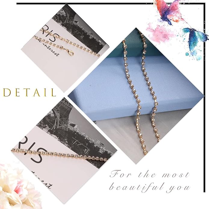 Boho Crystal Thigh Chain Gold Body Chain Leg