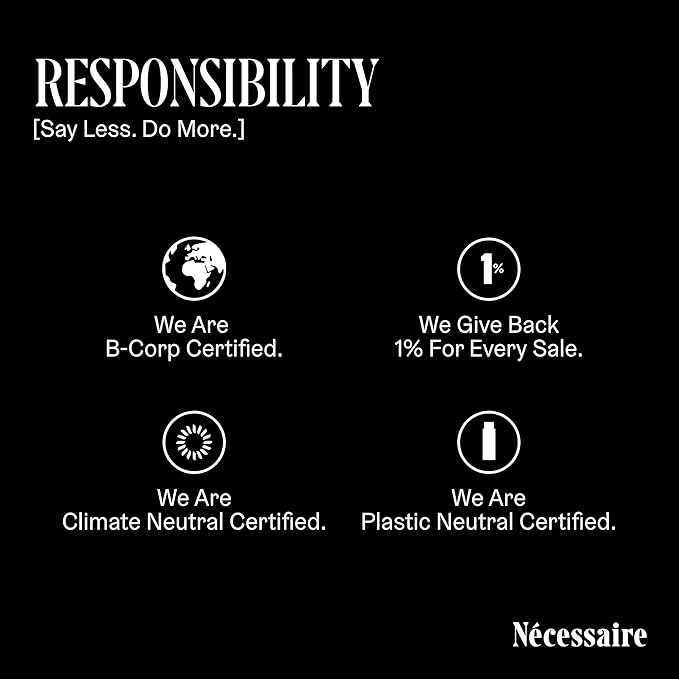 Nécessaire The Body Serum – Fragrance-Free Hyaluronic Acid Body Serum for Women+ Men. Niacinamide Firming Body Lotion – Fast-Absorbing for Sensitive + Eczema-Prone Skin. 150 ml / 5.1 fl oz.