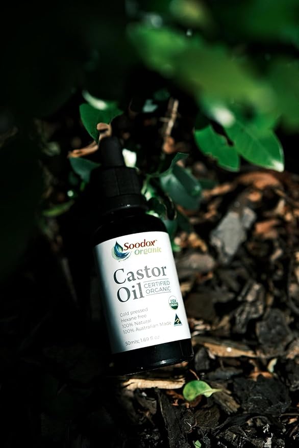 Castor Oil Organic for Hair, Skin, Face & Nail Care 50ml, Eyelashes & Eyebrows Hair Growth Oil, Cold Pressed, Unrefined & Hexane-Free, Australian Made, Bonus Dropper & Brushes, 2 pack