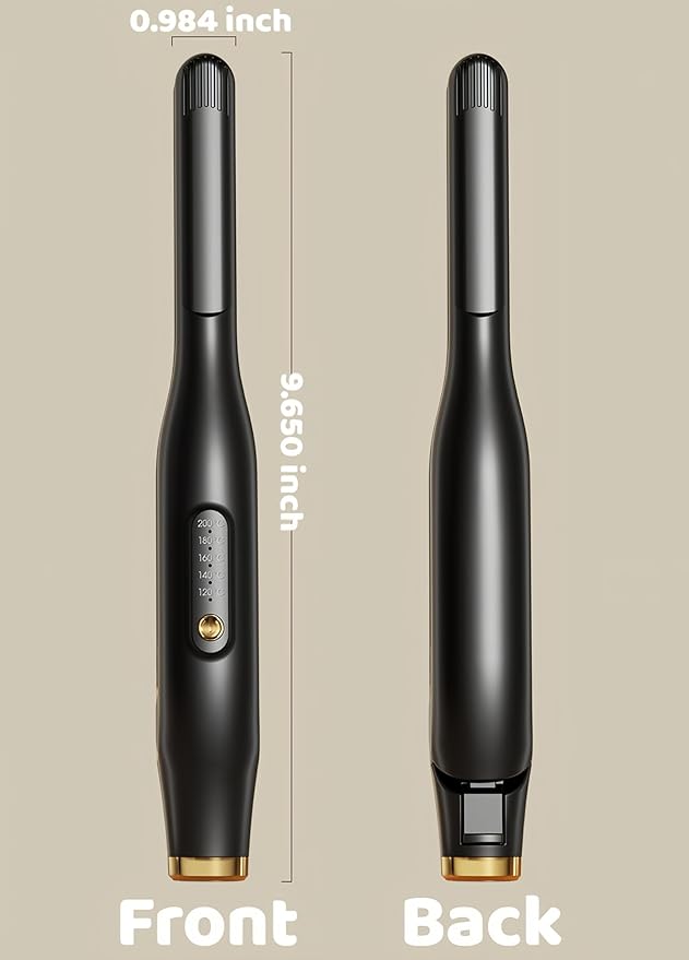 Mini Flat Iron for Short Hair, 1/2 inch Ceramic Plates Small Flat Irons for Short Hair, Fast Heating Anti-Frizz, Temperature Adjustable Auto-Off, Travel Size Mini Hair Straightener, Black