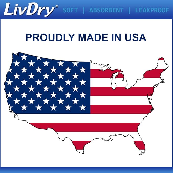 LivDry Large Ultimate Adult Incontinence Underwear, High Absorbency, Leak Cuff Protection, L, 60-Pack