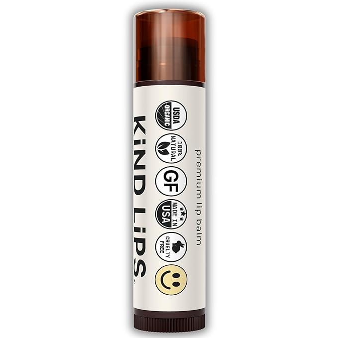 Kind Lips Unscented Organic Lip Balm Fragrance Free Unflavored Natural Moisturizing Lip Care 2 Pack
