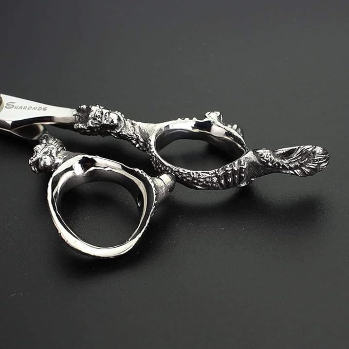 7" 7.5" 8"9" Professional Hairdressing Scissors Barber Salon Hair Cutting Dragon Shears (Large). (7 inch 2pc-C)